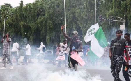FCT Police teargas peaceful protesters in Berger