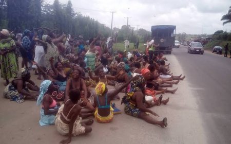 Women protest half-naked in Ondo over killings, kidnappings of farmers by bandits
