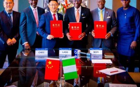 Lagos signs MoU with chinese firm for 68km rail project to connect VI, lekki, Ajah