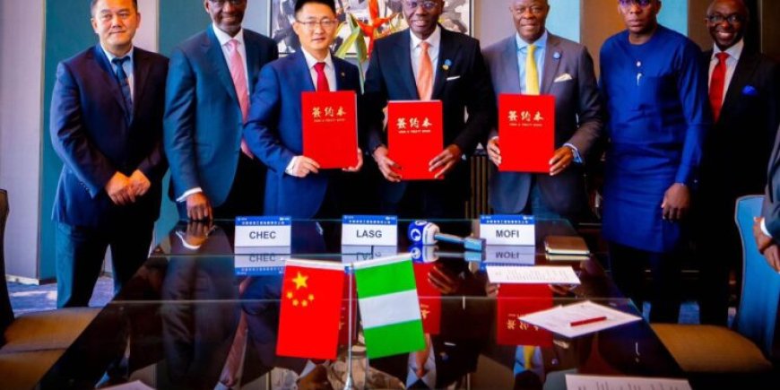 Lagos signs MoU with chinese firm for 68km rail project to connect VI, lekki, Ajah