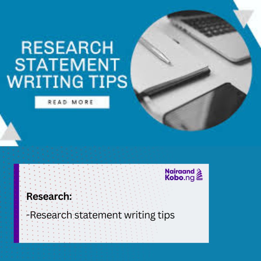 Research statement writing tips