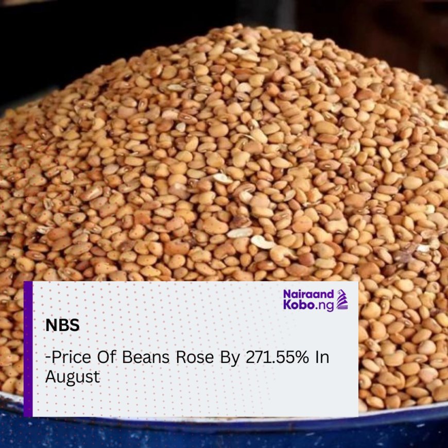 Price Of Beans Rose By 271.55% In August