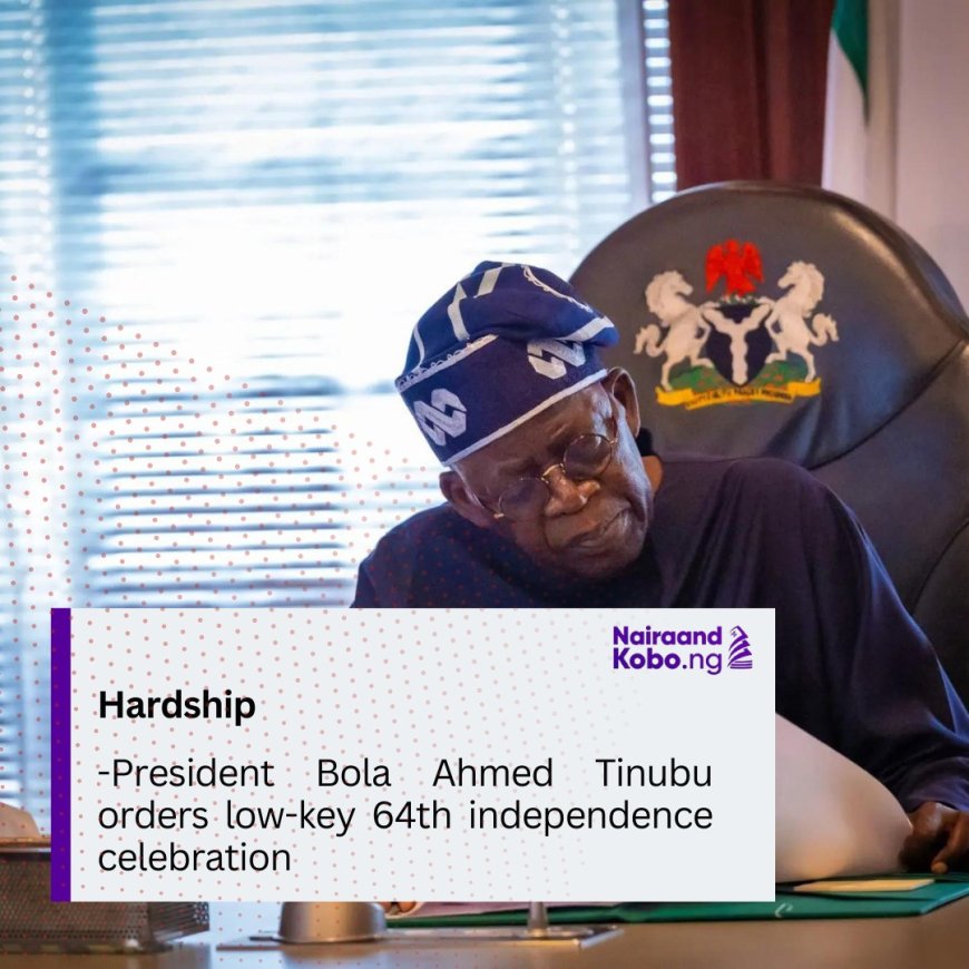 Hardship: Tinubu orders low-key 64th independence celebration