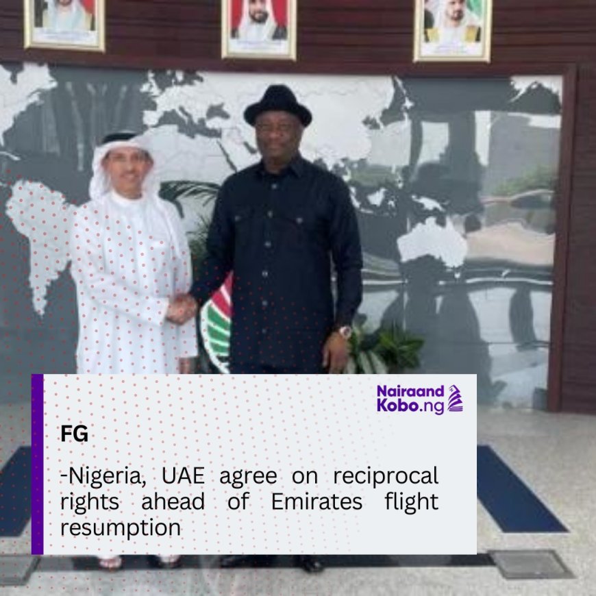 Nigeria, UAE agree on reciprocal rights ahead of Emirates flight resumption