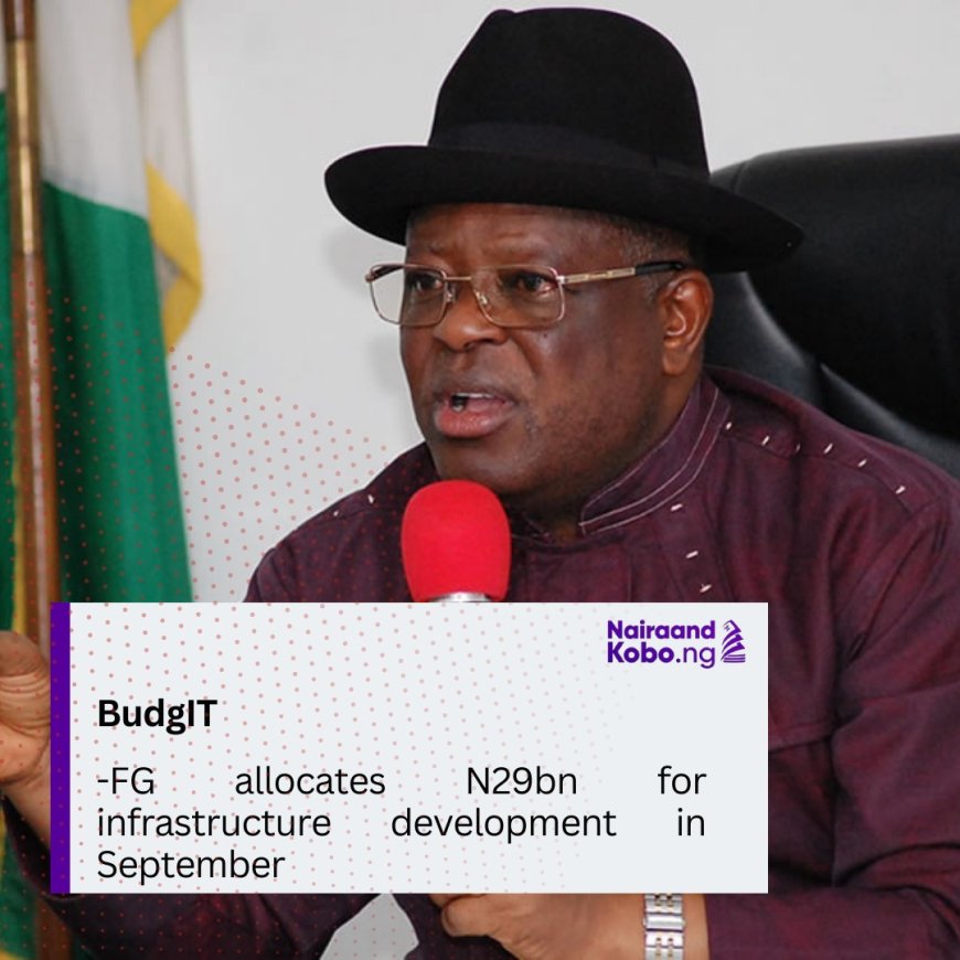 FG allocates N29bn for infrastructure development in September