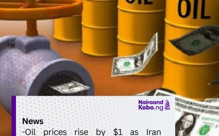 Oil prices rise by $1 as Iran launches attack on Isreal