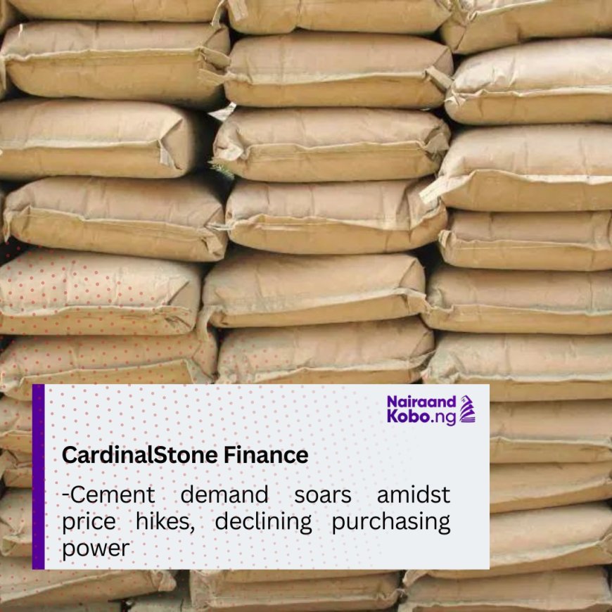 CEMENT: Demand soars amidst price hikes, declining purchasing power