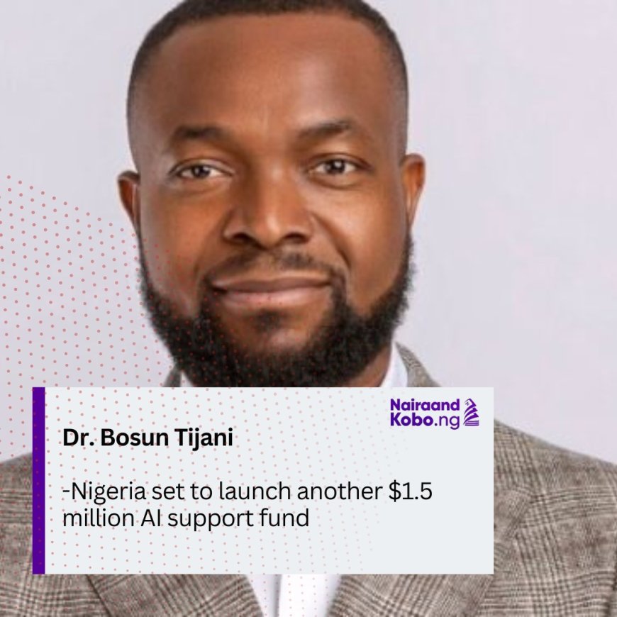 Nigeria set to launch another $1.5 million AI support fund—Bosun Tijani