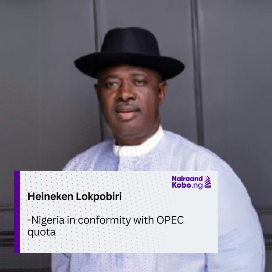 Nigeria in conformity with OPEC quota, says Lokpobri