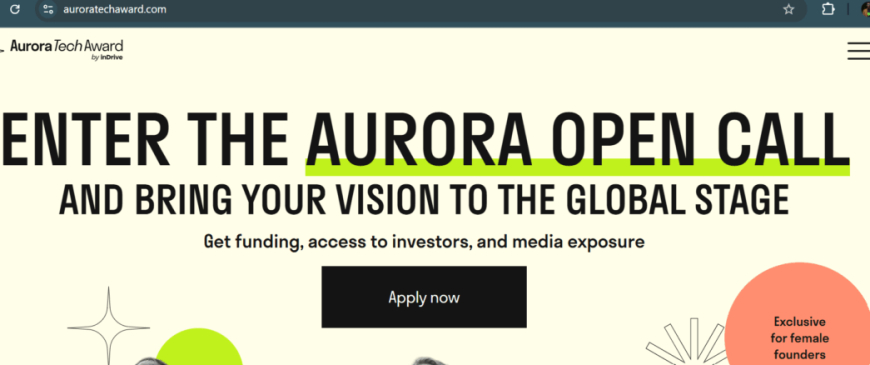 APPLY: Winner to get $50k as Aurora Tech announces 2026 award entries for women innovators