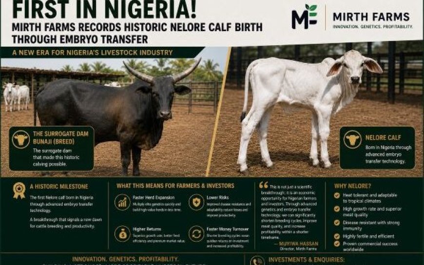 Mirth Farms Records Historic Nelore Calf Birth Through Embryo Transfer